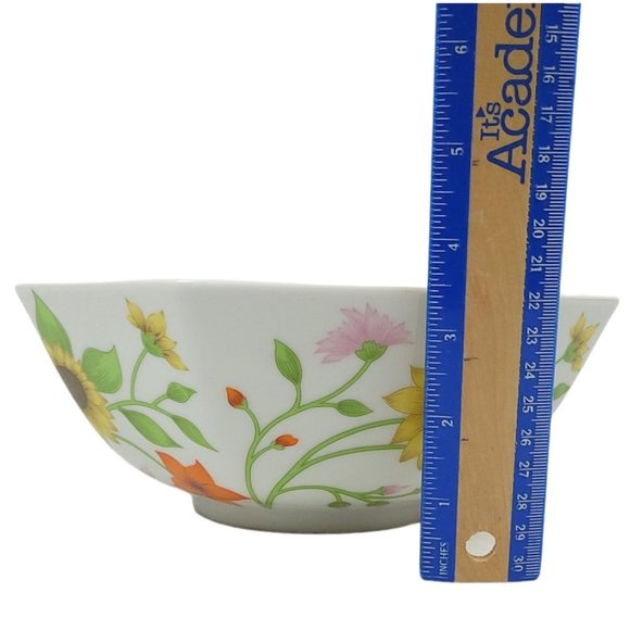 Vintage 1975 Fitz And Floyd Petite Fleur 8.5" Octagonal Serving Bowl Flowers - Picture 14 of 14